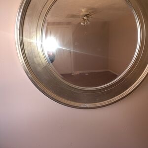 Elegant Silver Round Wall Mirror